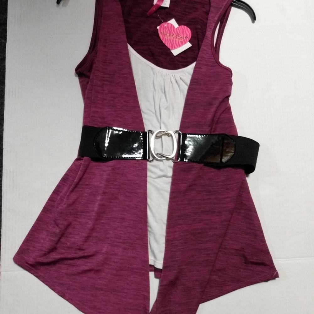 Juniors Heart Soul Purple/White Short sleeve top